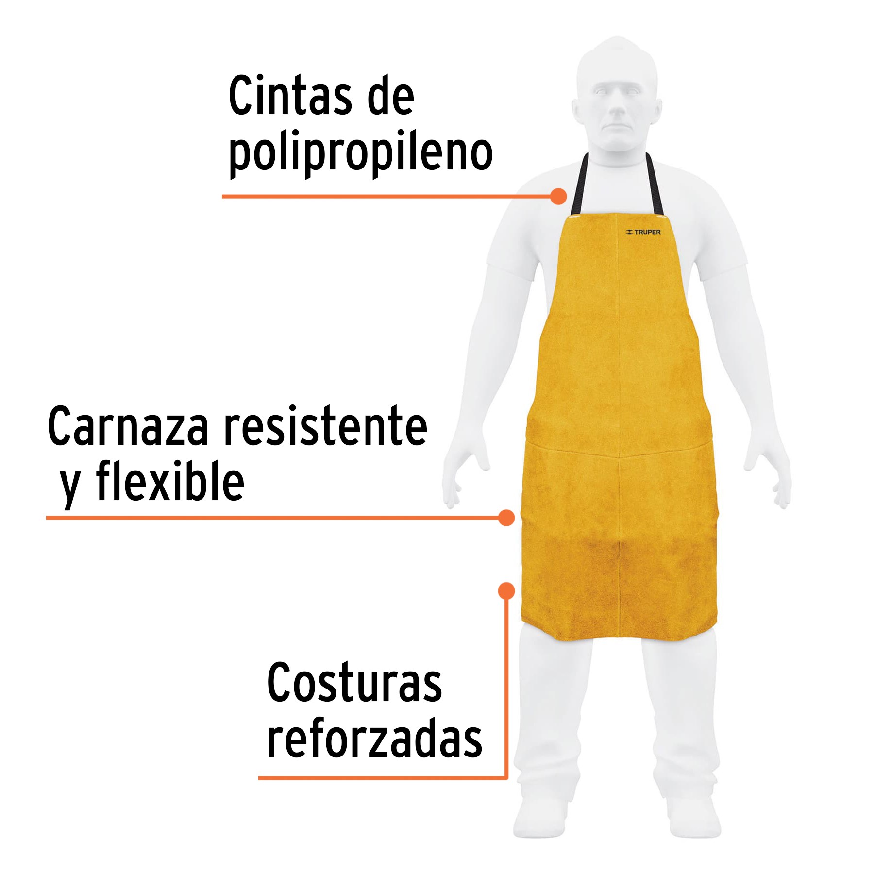 PROTECCIÓN PARA SOLDAR, PETO DE CARNAZA, TRUPER 13116