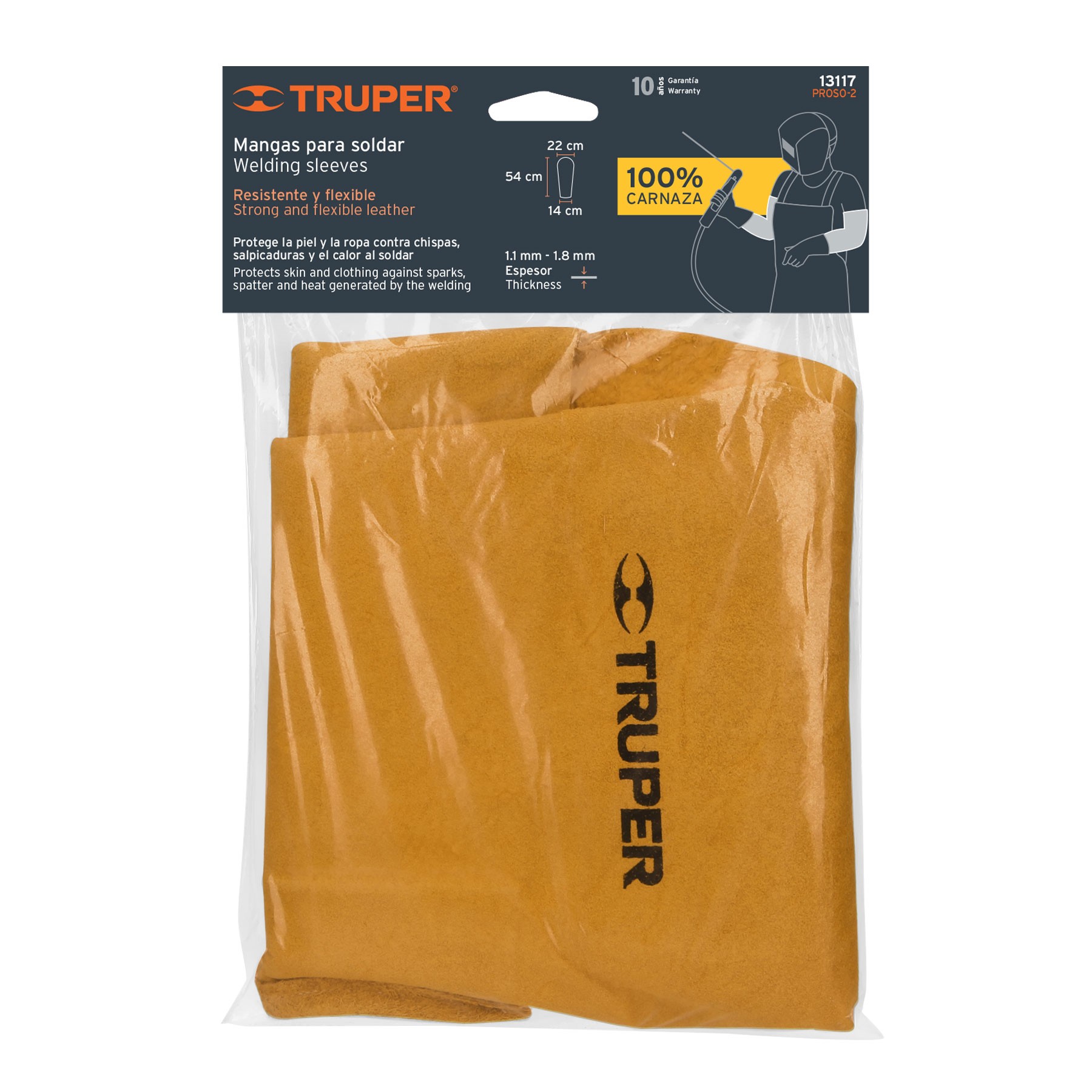PROTECCIÓN PARA SOLDAR, MANGAS DE CARNAZA, TRUPER 13117
