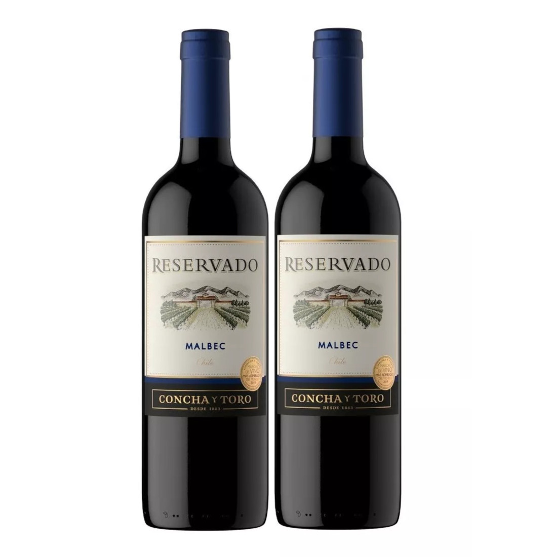 Pack de 2 Vino Tinto Concha y Toro Reservado Malbec 750 ml