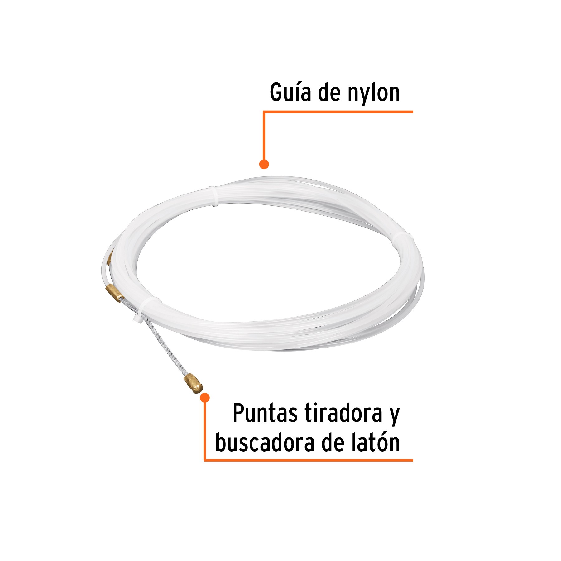 GUÍA DE NYLON DE 10 M PARA CABLE, TRUPER 17755