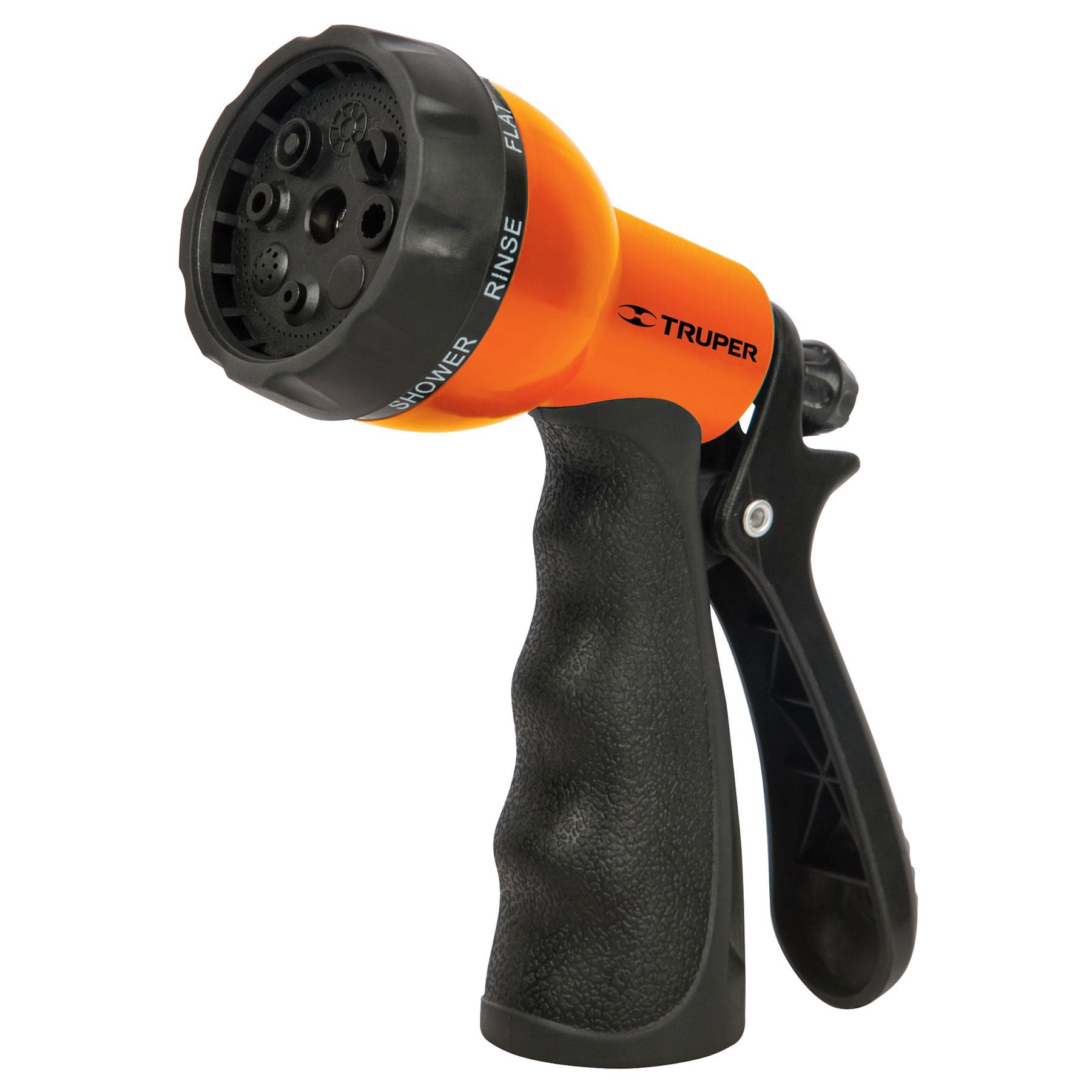 PISTOLA PARA RIEGO DE 8 FUNCIONES PLÁSTICA CON RECUBRIMIENTO TRUPER 18482