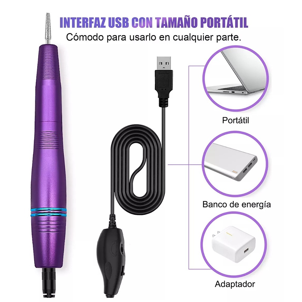 Drill Para Uñas Maquina Portátil Pulidor Esmeril Taladro