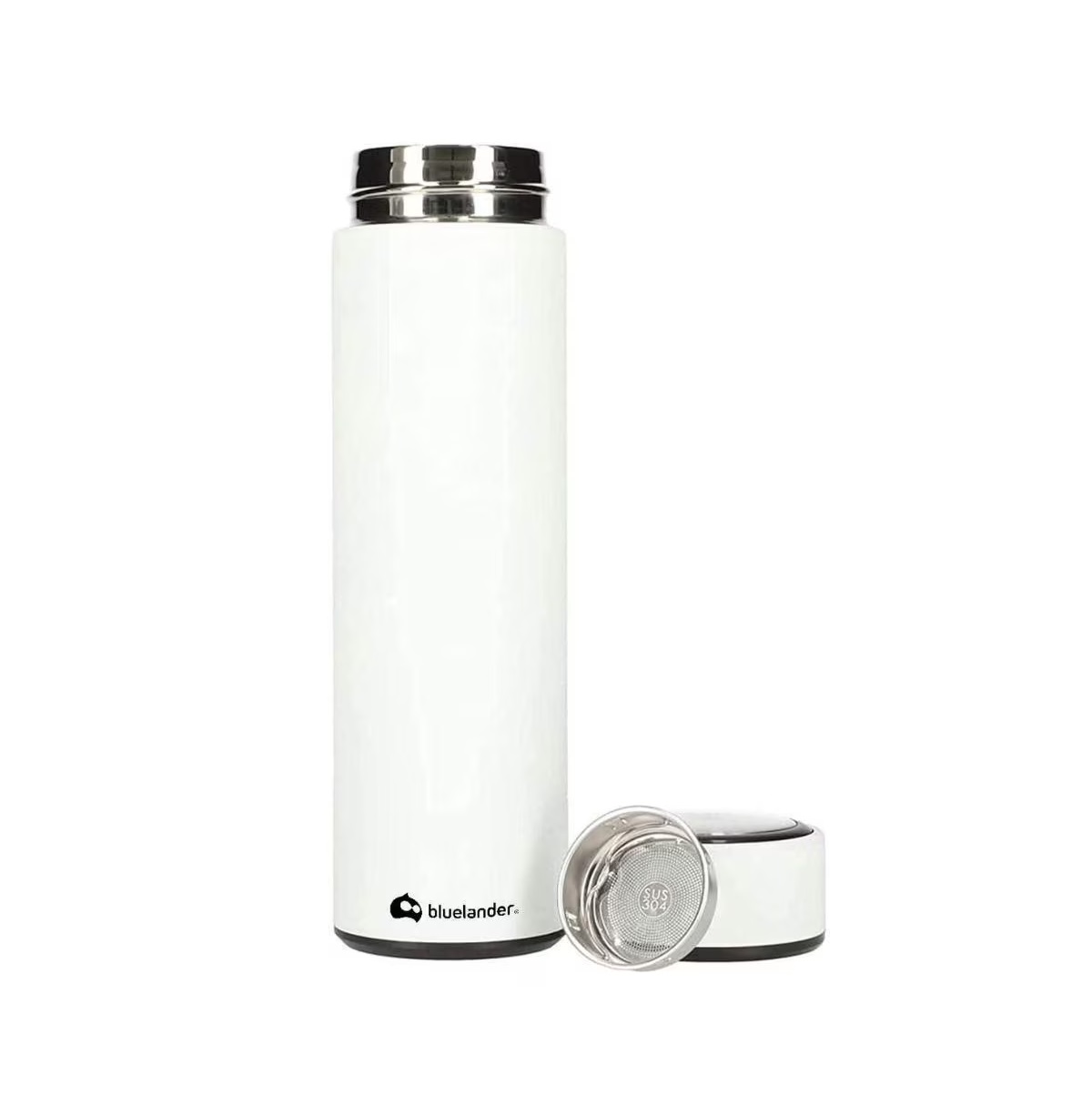 Termo Acero Inoxidable 500 Ml Diseño Elegante Hermético Color Blanco