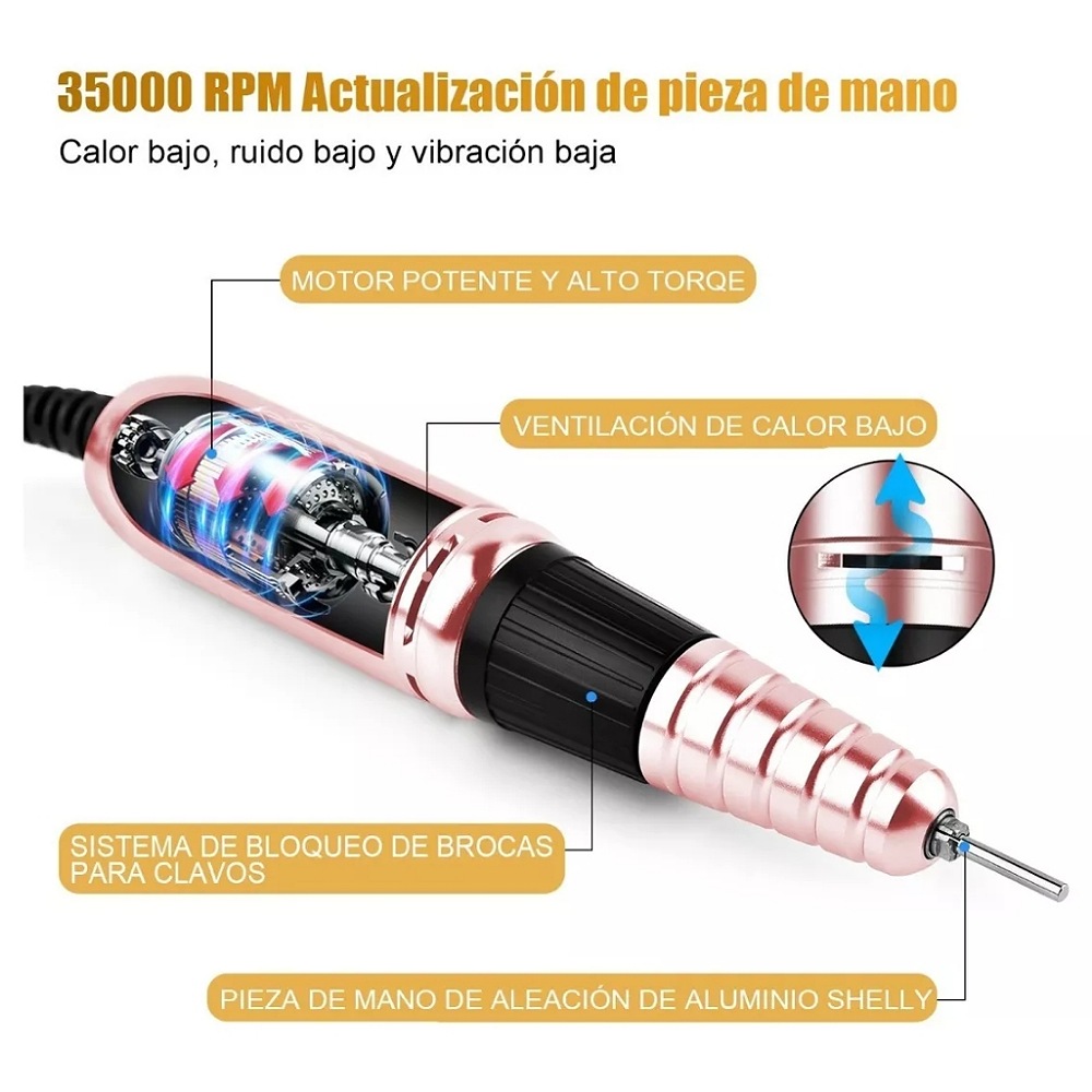Pulidor Esmeril Drill Para Uñas Profesional C/pedal 35000rpm