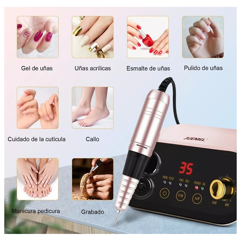 Pulidor Esmeril Drill Para Uñas Profesional C/pedal 35000rpm
