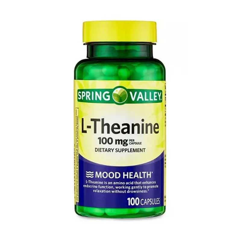 L-Theanine 100mg Spring Valley 100 cpasulas salud emocional L-Teanina