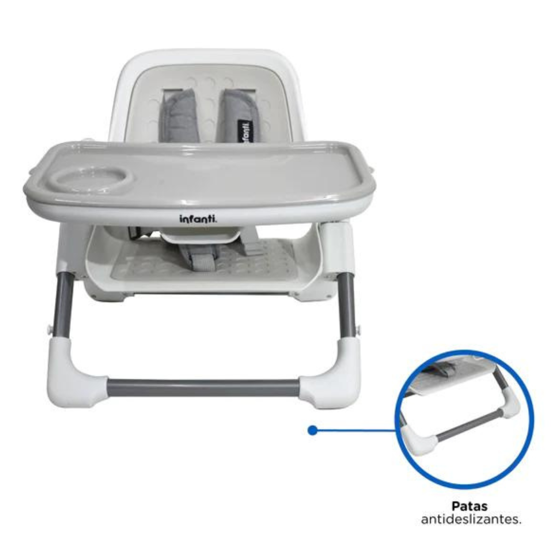 Silla Para Comer Tipo Booster 3 En 1 Smally Gris Infanti