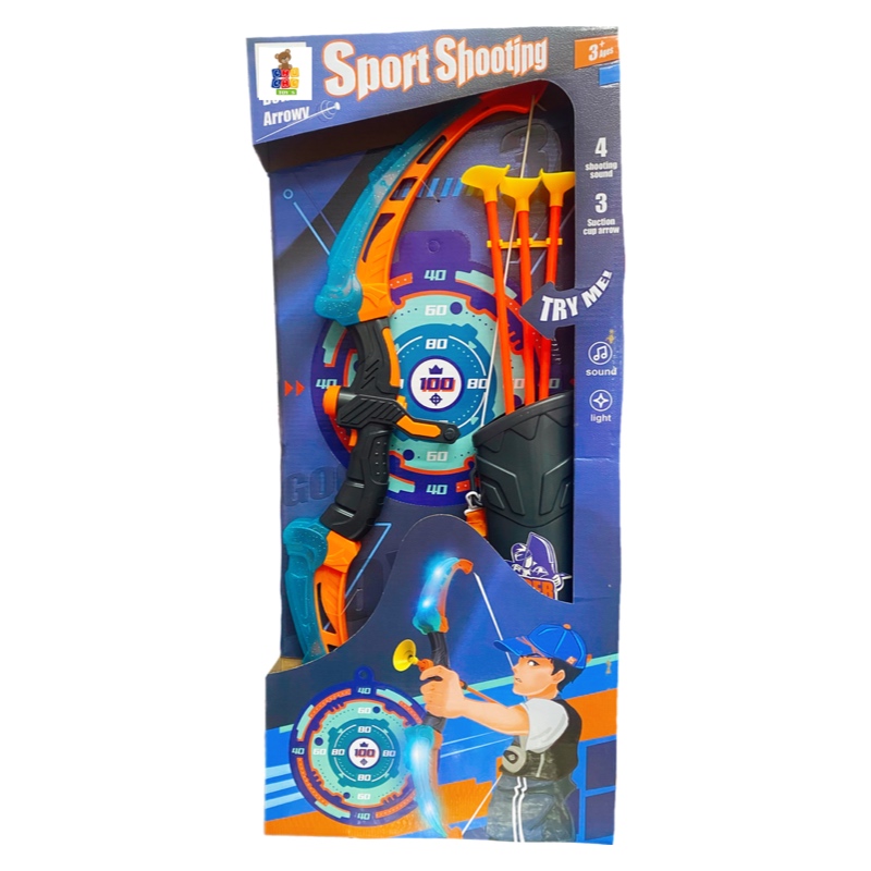Juego De Arco Y Flecha Con Luz Led Sonido Y Tiro Al Blanco Niño