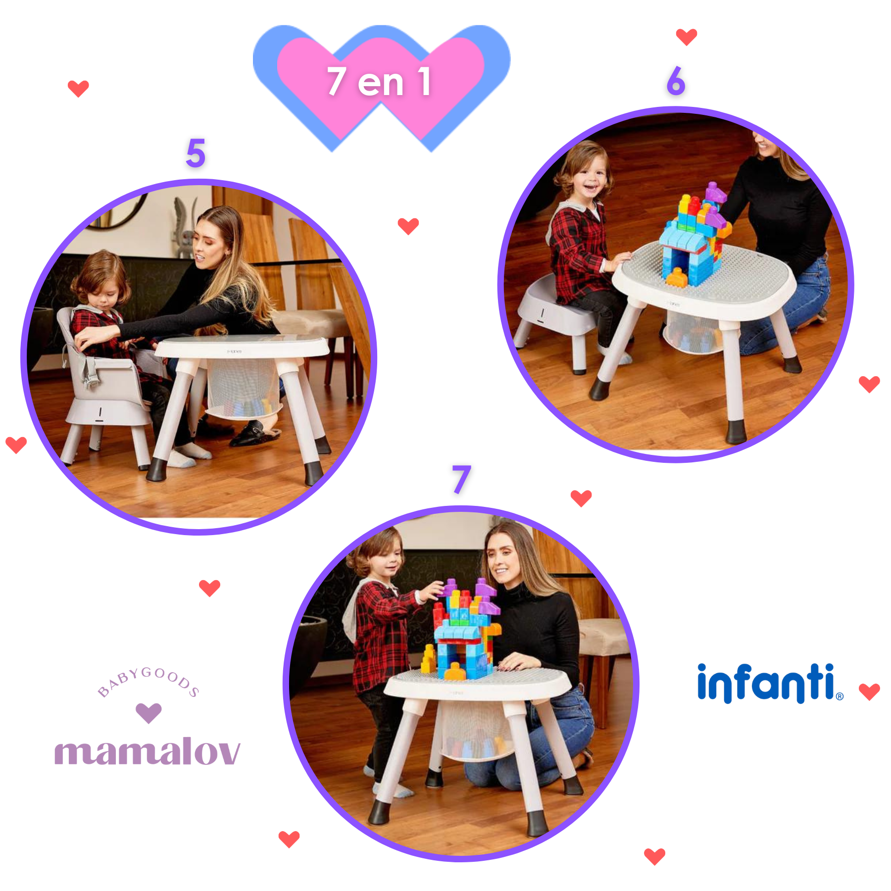 Silla Alta Para Bebé 7 En 1 Manes Lifestyle By Infanti Gris