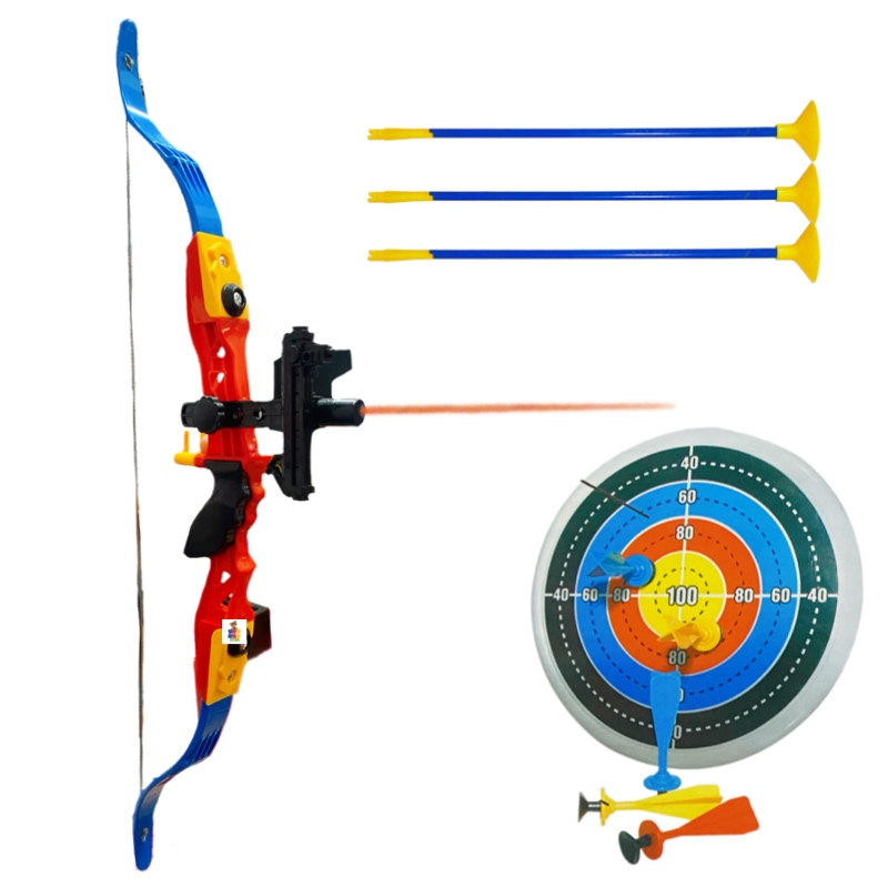 Juego De Arco Y Flecha Con Laser Y Tiro Al Blanco Con Dardos