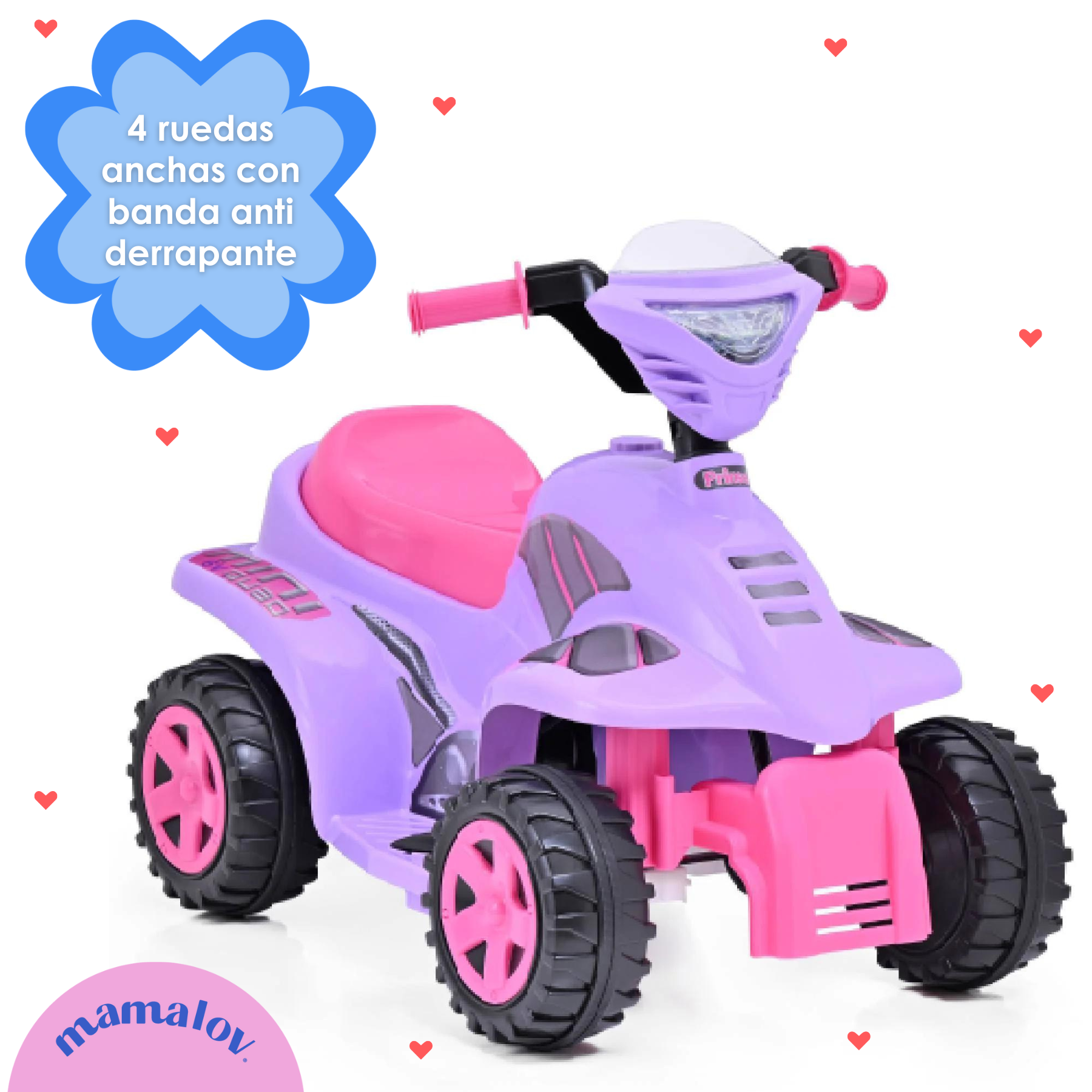 Moto Eléctrica Mini Quad Girl Prinsel