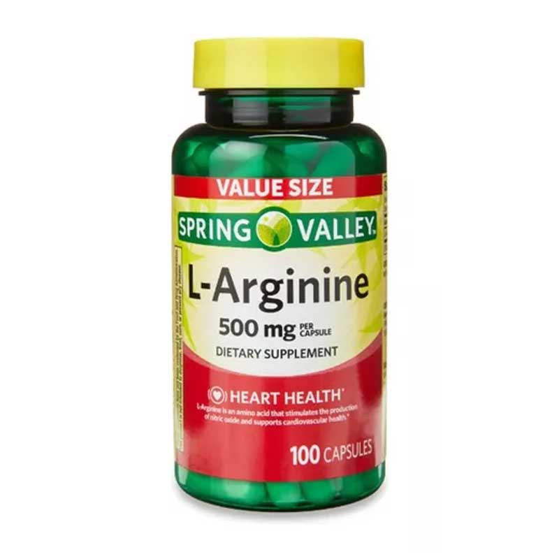 L-Arginine 500mg Spring Valley 100 capsulas 