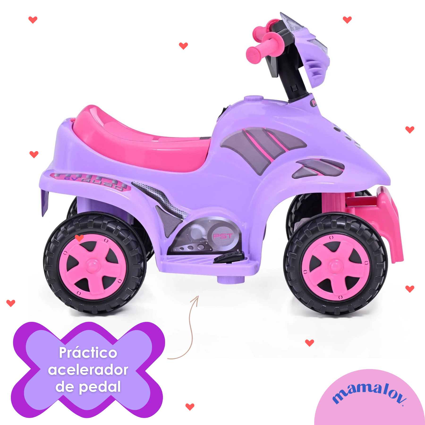 Moto Eléctrica Mini Quad Girl Prinsel