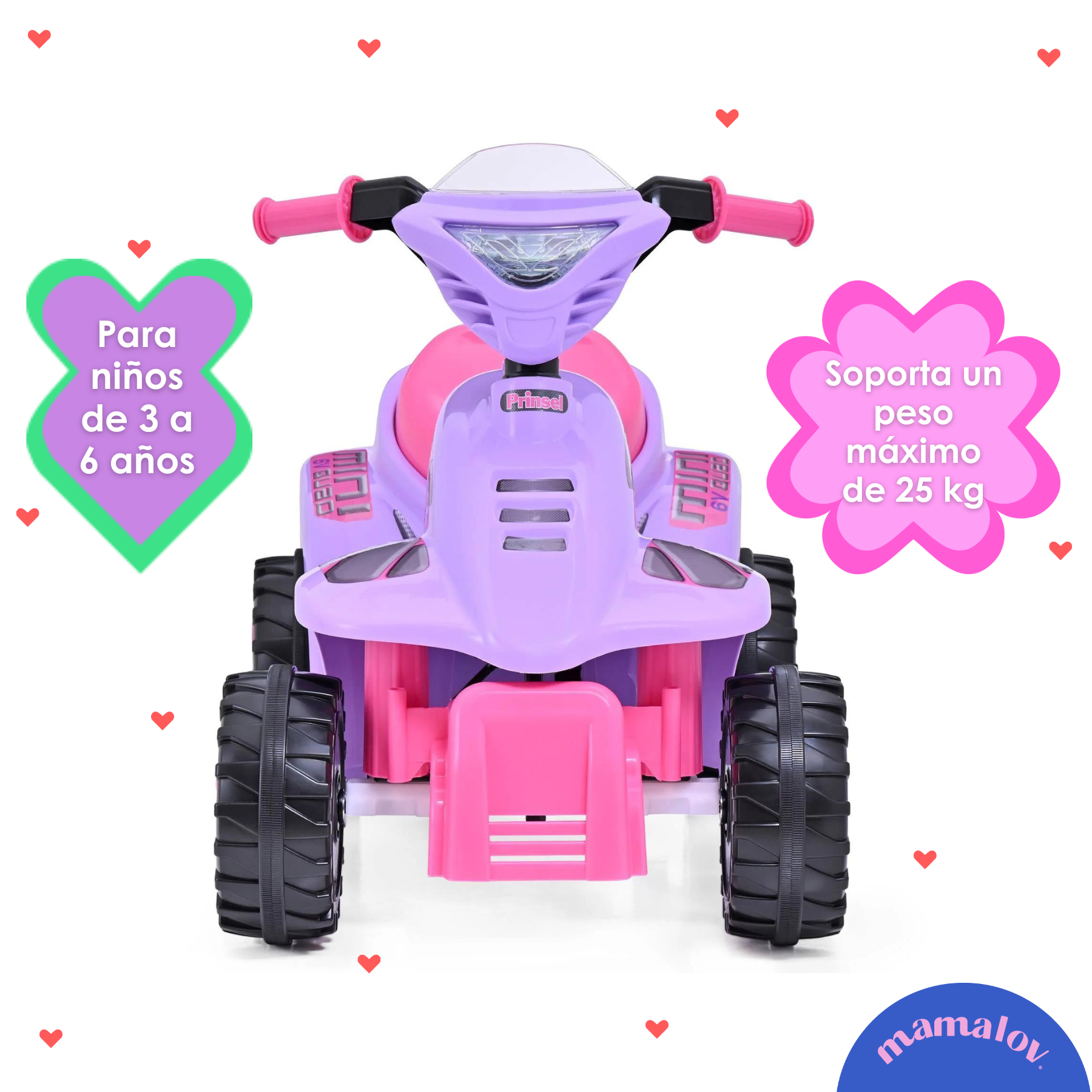 Moto Eléctrica Mini Quad Girl Prinsel