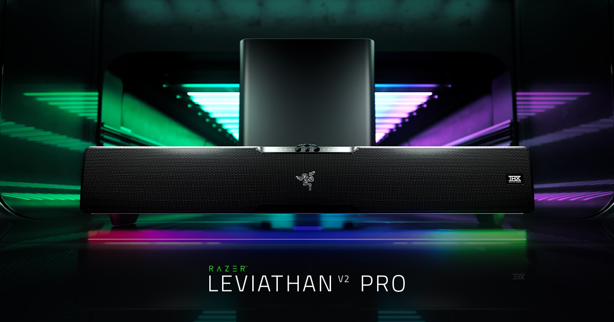 Barra de Sonido Gamer Razer Leviathan V2 Pro PC con Subwoofer Reacondicionado Tipo A