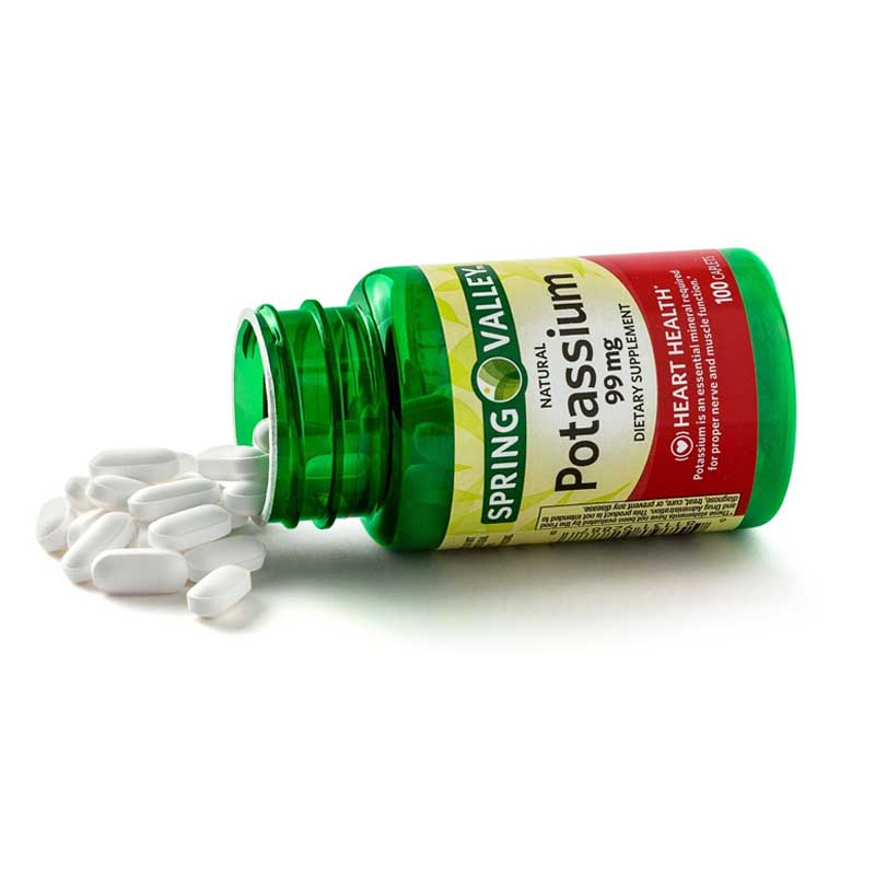 Potasio 99mg Spring Valley 100 capsulas Equilibro PH Potassium 