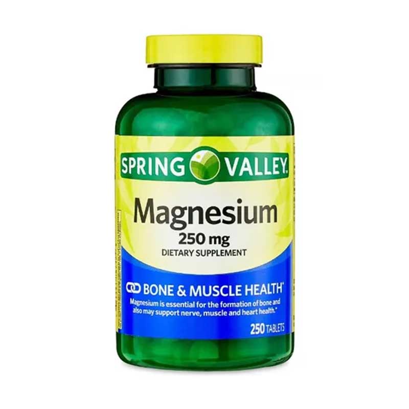 Magnesio 250mg Spring Valley 250 tabletas Magnesium