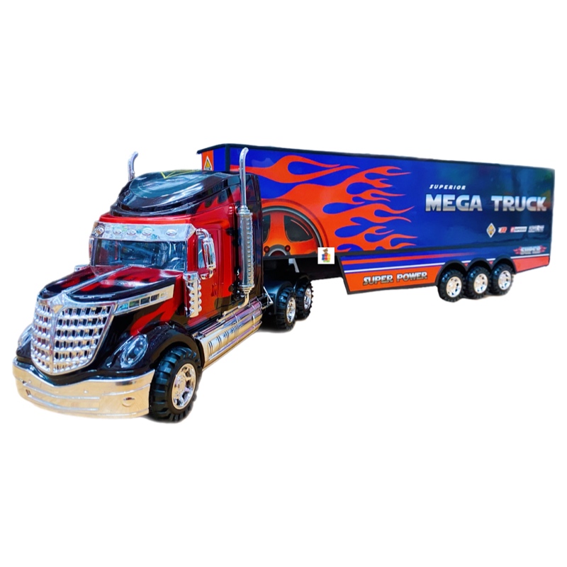 Tráiler De Fricción Juguete Con Luz Y Sonido Mega Truck 65cm