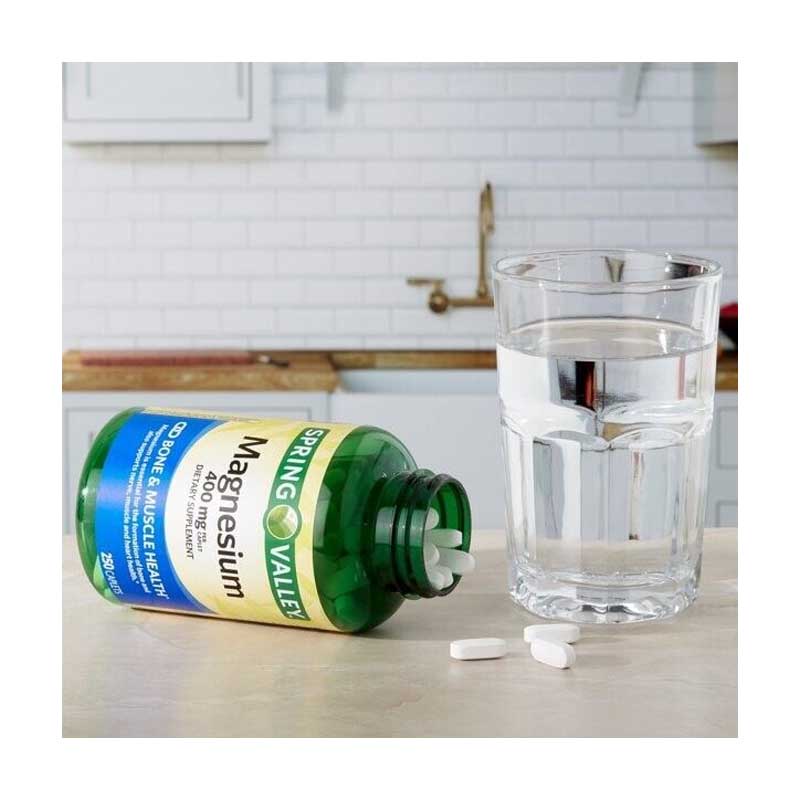 Magnesio 400mg Spring Valley 250 tabletas Ayuda Huesos