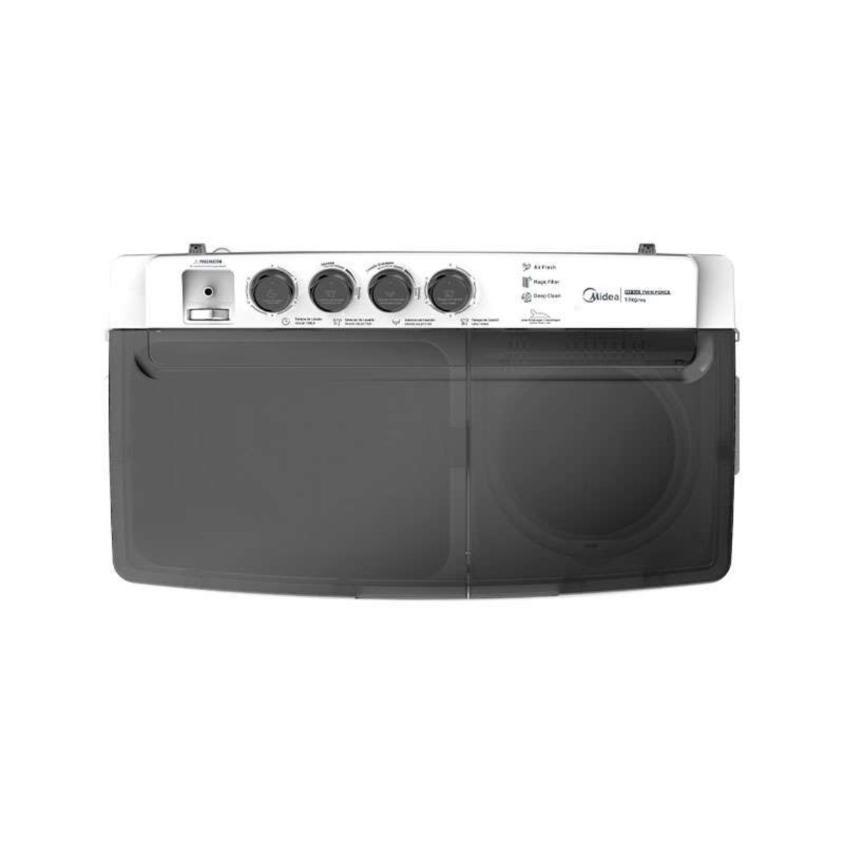 Lavadora Semiautomática Doble Tina 13kg Midea 110v MT100W130/W-MX.