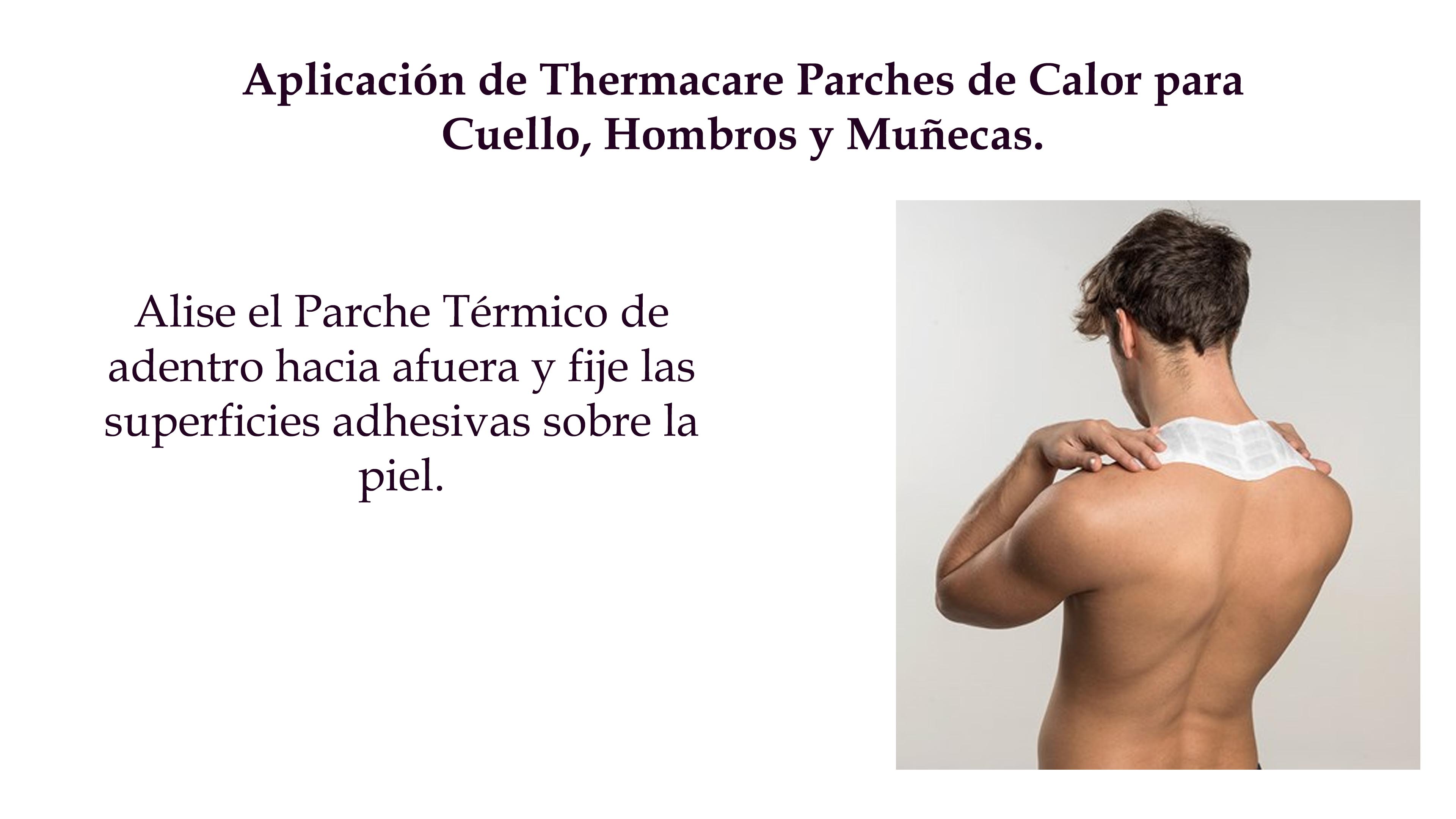 Parches térmicos terapéuticos para cuello, hombros y muñecas