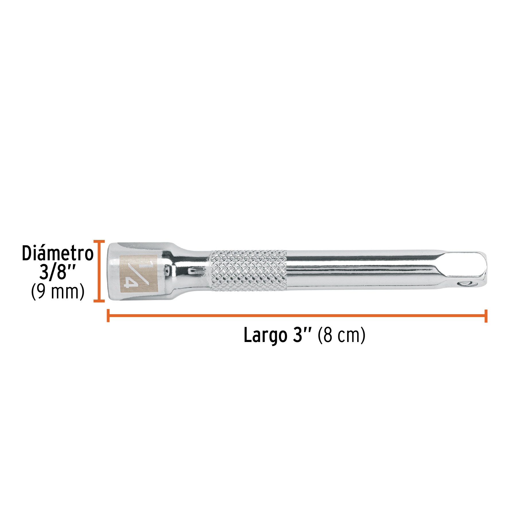 EXTENSIÓN DE 3" PARA MATRACA, CUADRO 1/4", TRUPER 13218