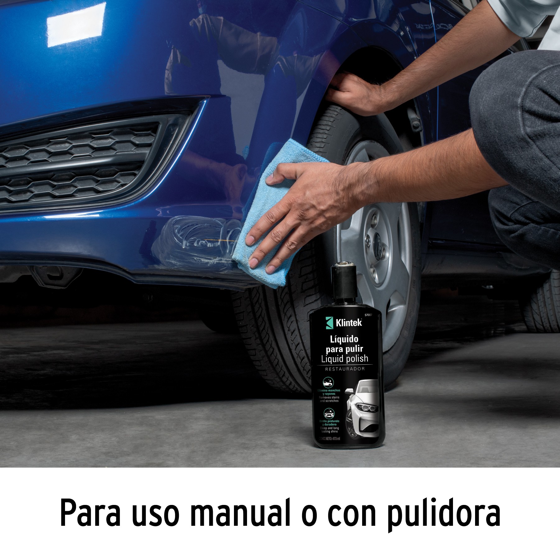 CERA LÍQUIDA DE SILICÓN PARA AUTO, 473 ML, KLINTEK 57088