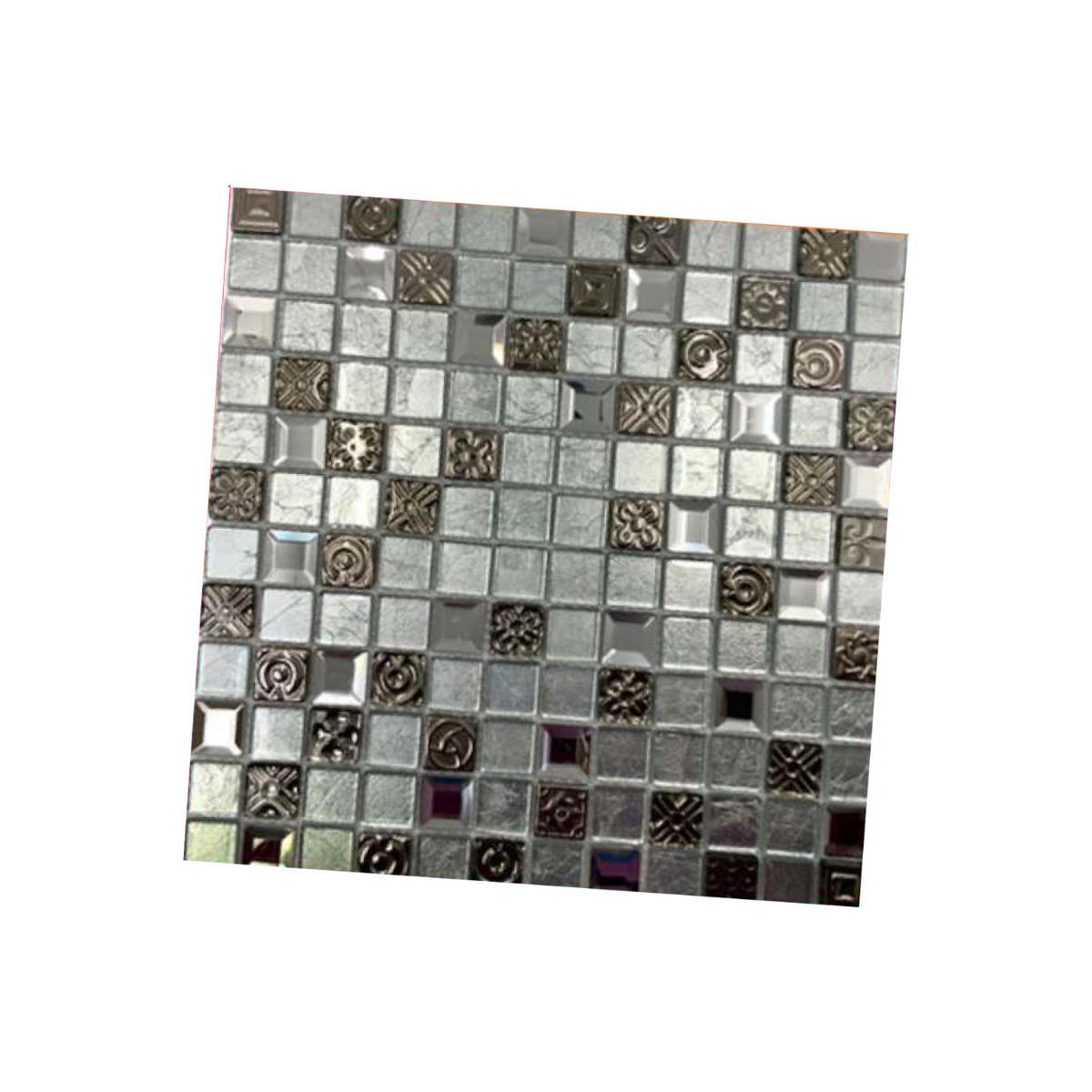 Malla / cenefa / Mosaico decorativa 100% cristal mod. GLACIAR 30X30cm