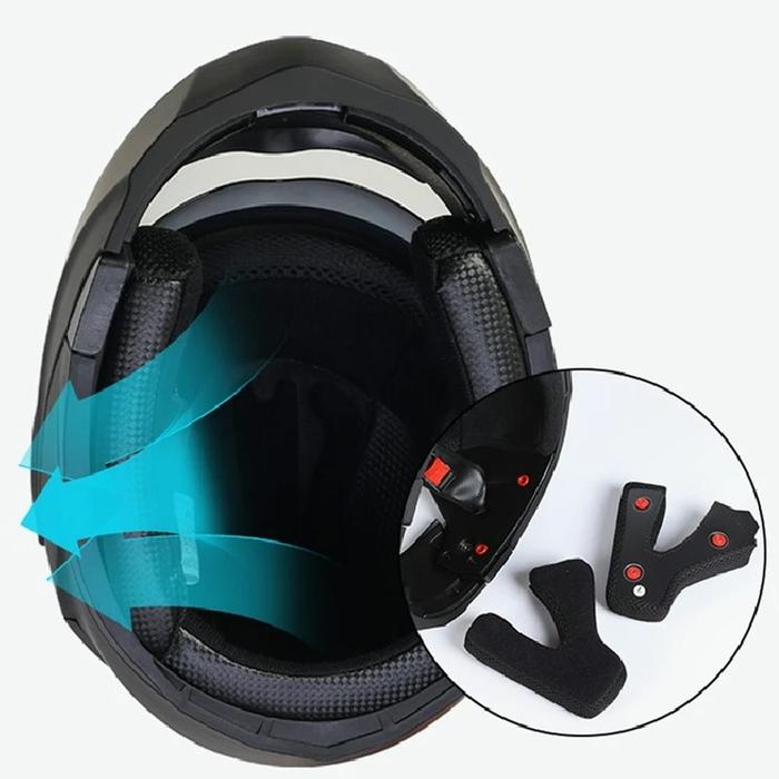 Casco Diseño Cómodo MXBLN-001-1 1Pza Negro DOT Talla S Abatible Casco Motociclista BLDShineBlack