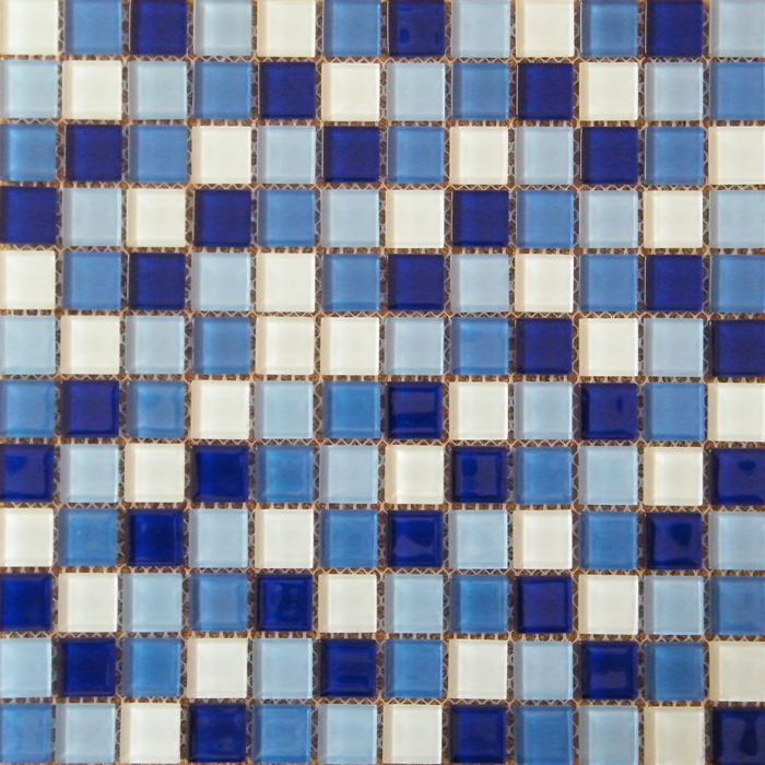 Malla / cenefa / Mosaico decorativa 100% cristal Azul 30x30cm mod. Aqua