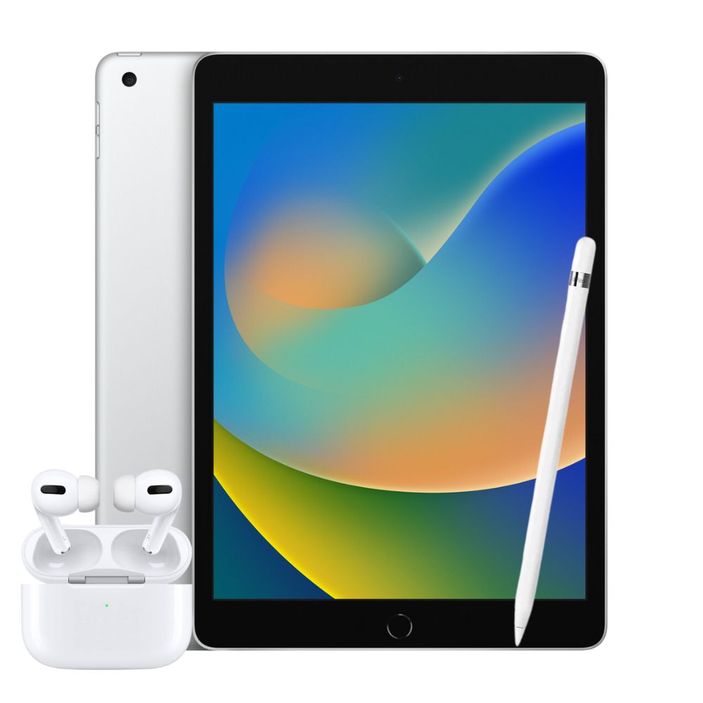 Combo iPad 9a Generacion 64GB + SmartPencil + Audifonos para iPad.