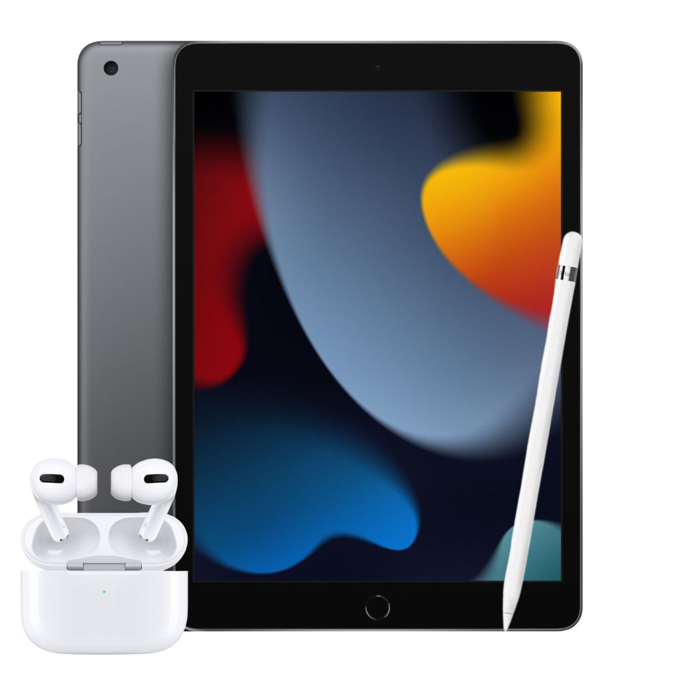 Combo iPad 9a Generacion 64GB + SmartPencil + Audifonos para iPad.