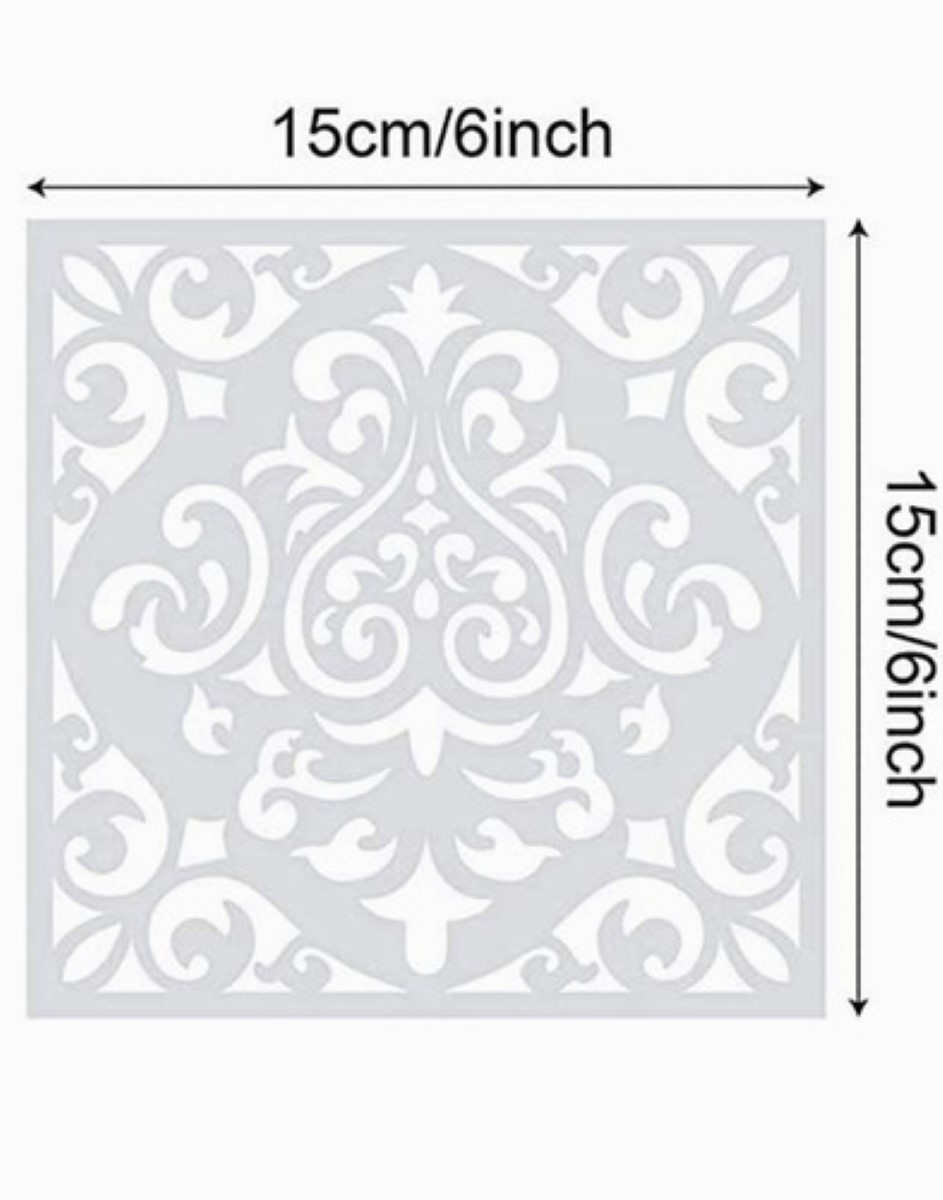 Mandalas para Arte Dibujo Pintura Plantillas 15 cm X 15 cm 16 Pcs Blanco