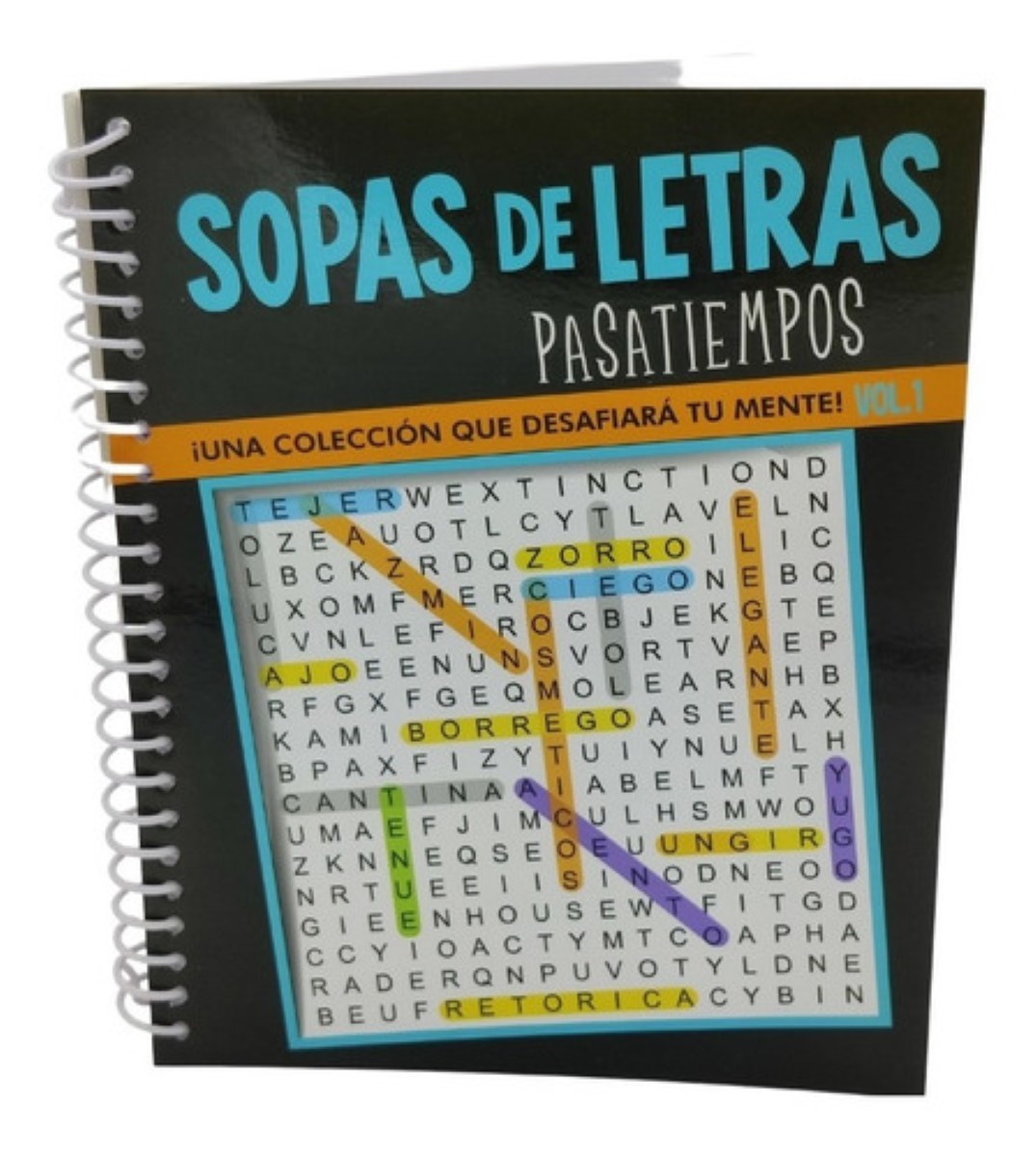 Set De 4 Sopas De Letras Pasatiempos, Multicolor