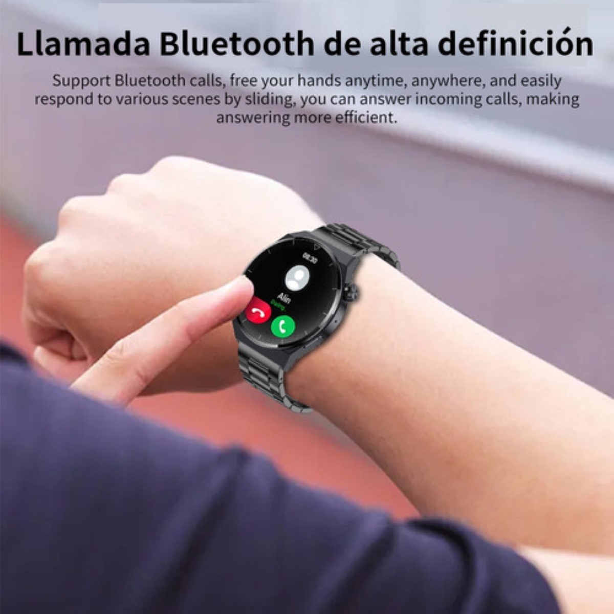 Reloj Inteligente Bluetooth Deportivo e Impermeable Negro