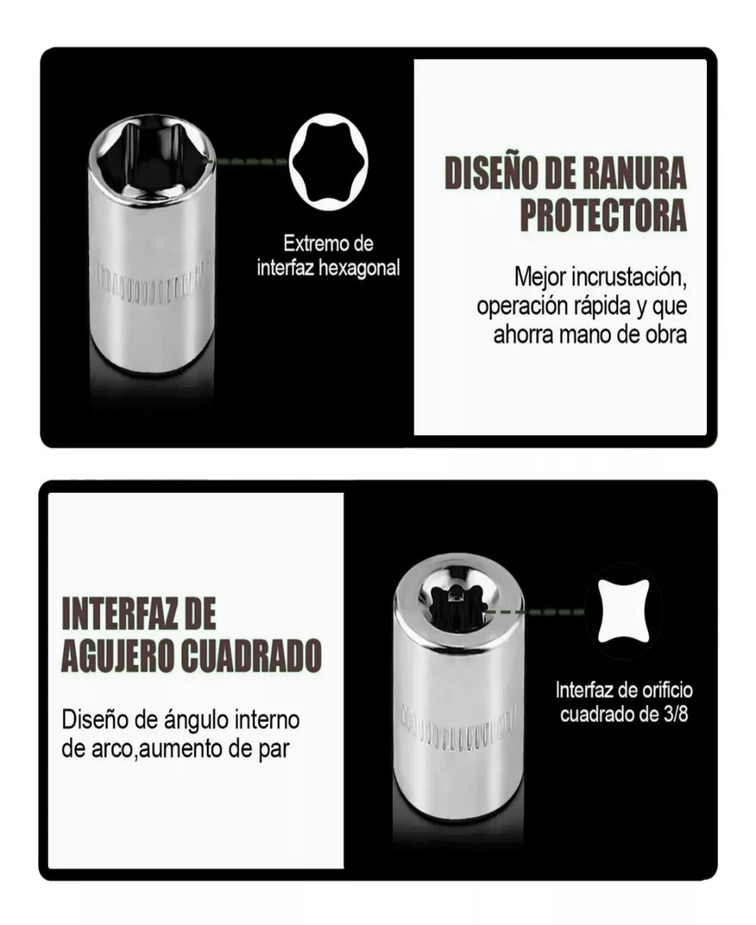 Juego De Herramientas Mecánicas Autocle Dados Acerokit 46pcs