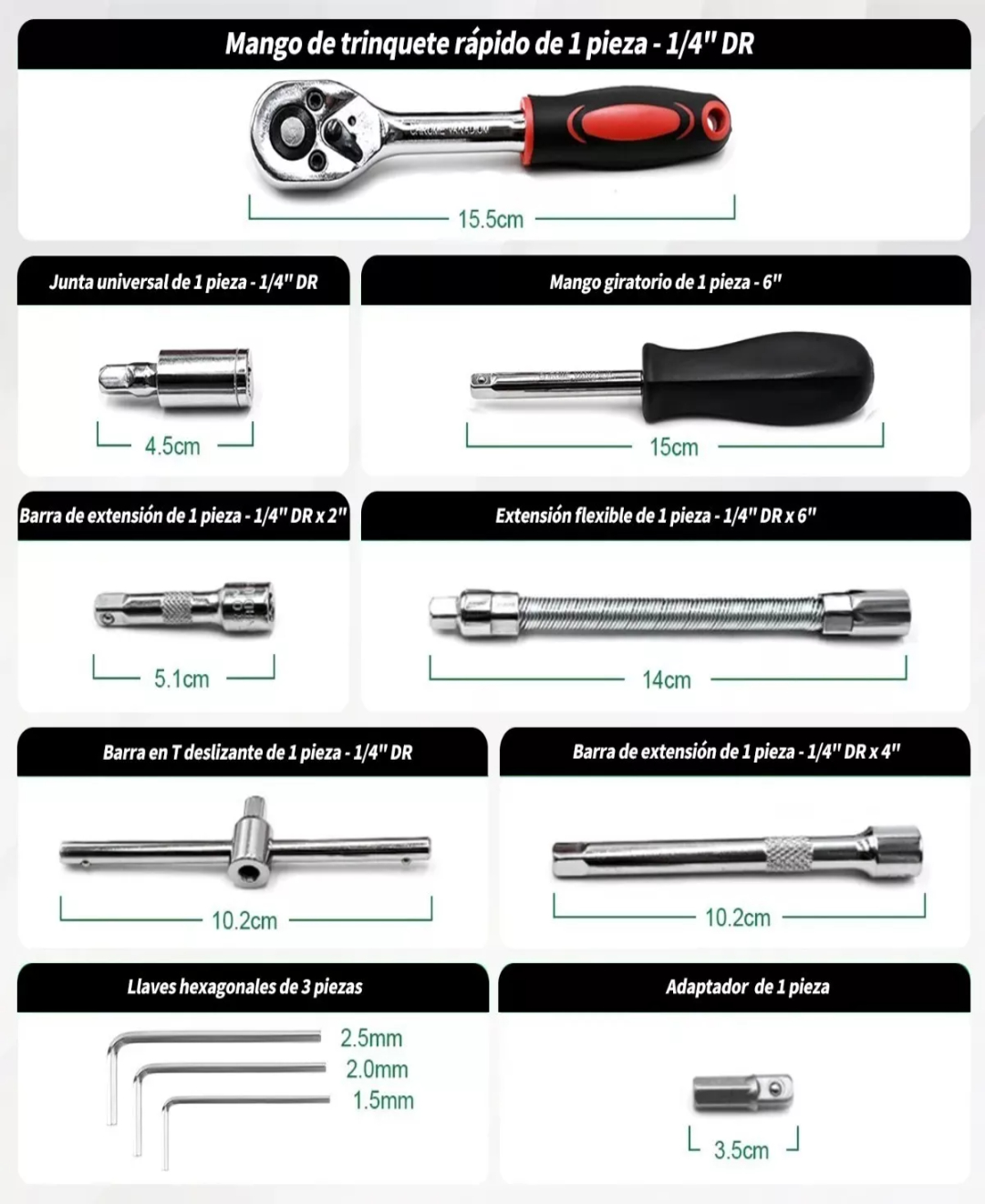 Juego De Herramientas Mecánicas Autocle Dados Acerokit 46pcs