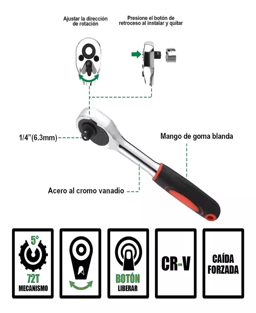 Juego De Herramientas Mecánicas Autocle Dados Acerokit 46pcs