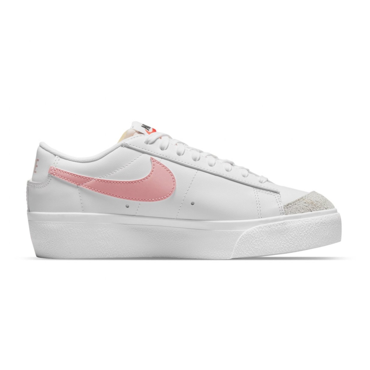 Tenis Casual Nike Blazer Low Platform Blanco/rosa DJ0292-103 De Mujer.
