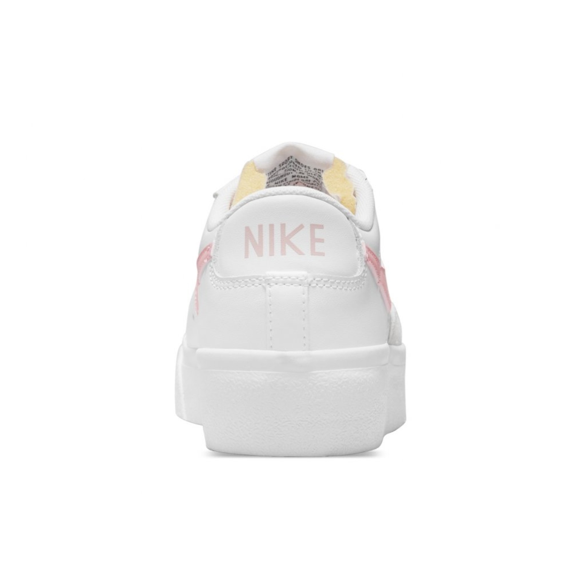 Tenis Casual Nike Blazer Low Platform Blanco/rosa DJ0292-103 De Mujer.