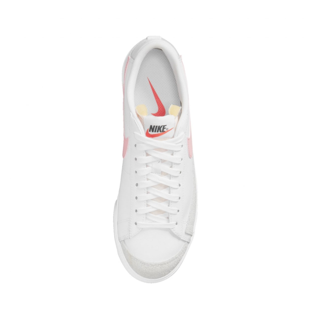 Tenis Casual Nike Blazer Low Platform Blanco/rosa DJ0292-103 De Mujer.