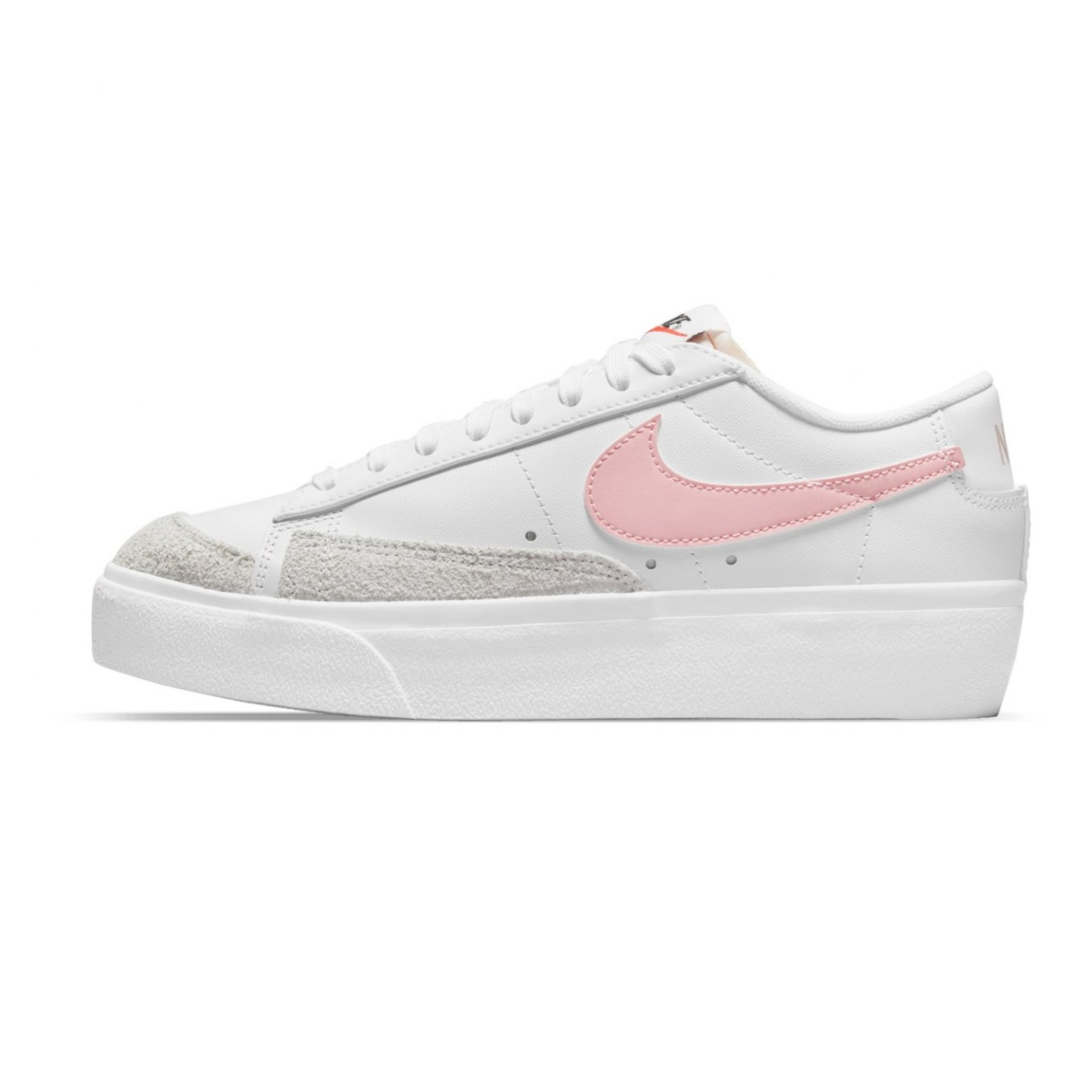 Tenis Casual Nike Blazer Low Platform Blanco/rosa DJ0292-103 De Mujer.
