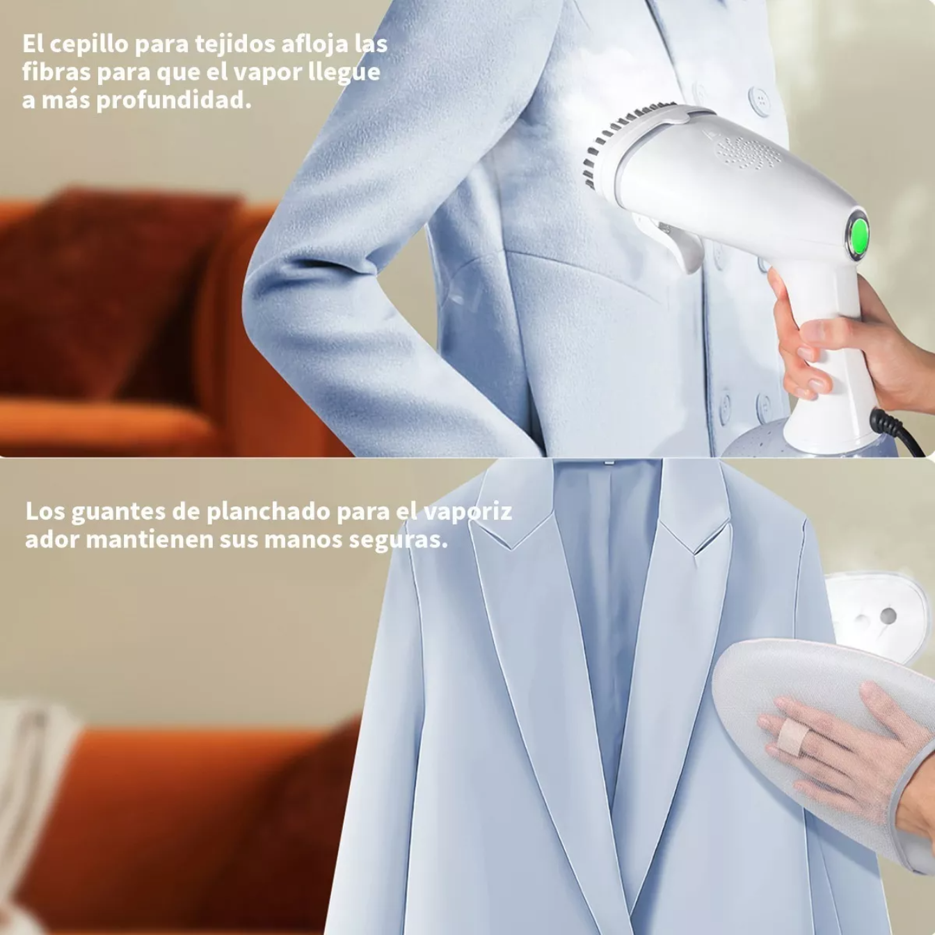 Plancha De Vapor Portátil Mano Ajustable 3 Marchas Vertical