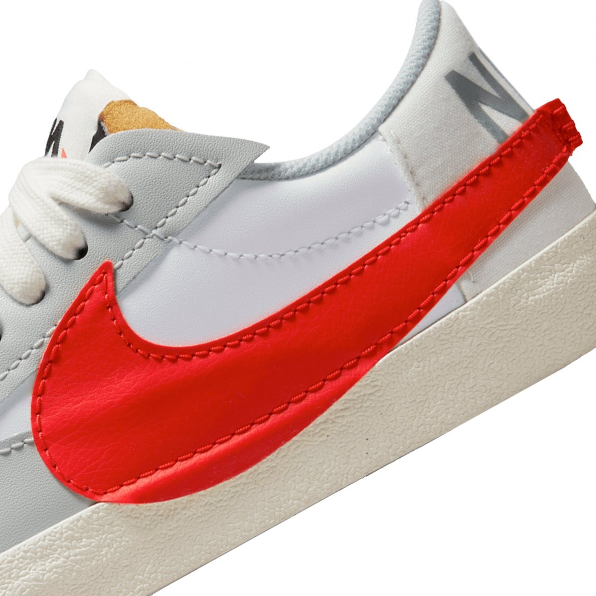 Tenis Casual Nike Blazer Low 77 Jumbo Gris/rojo De Hombre DQ8769-100.
