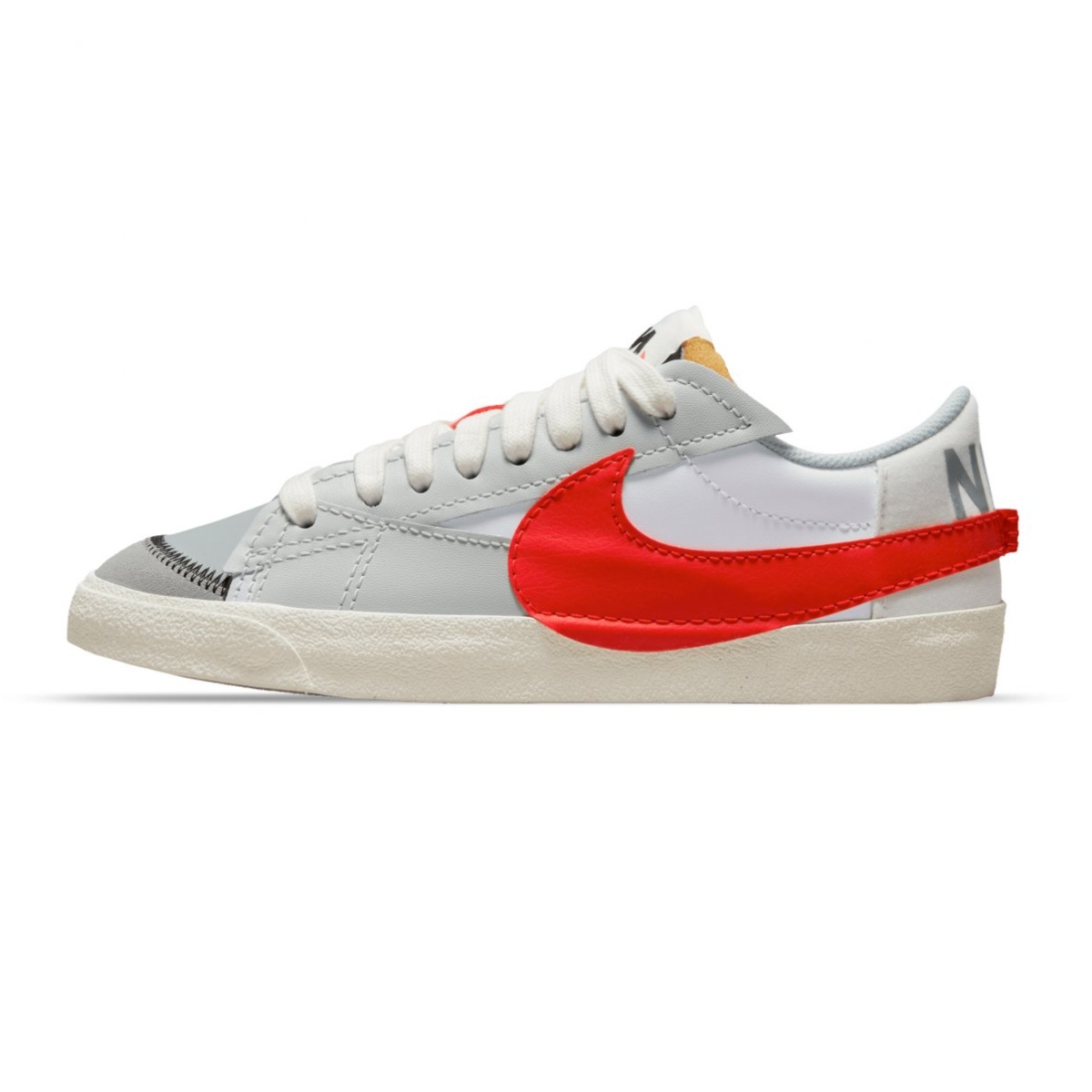 Tenis Casual Nike Blazer Low 77 Jumbo Gris/rojo De Hombre DQ8769-100.