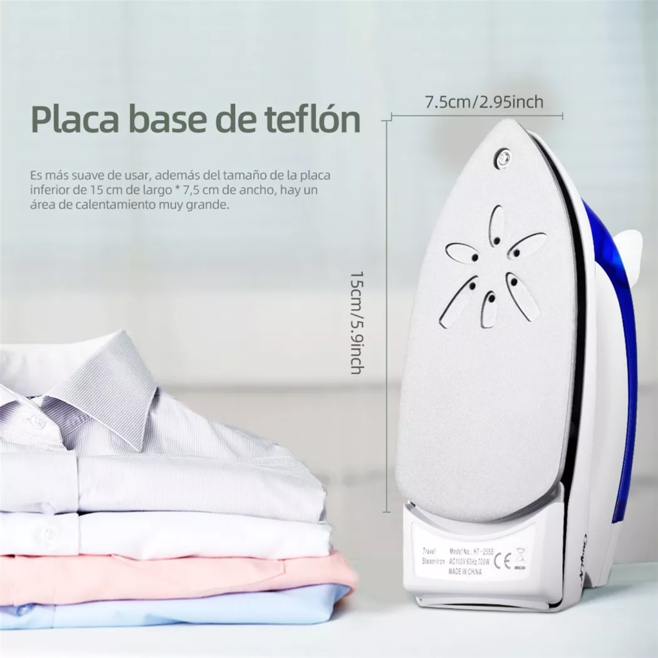 Plancha De Vapor Plegable Portátil Ckeyin Para Viajes