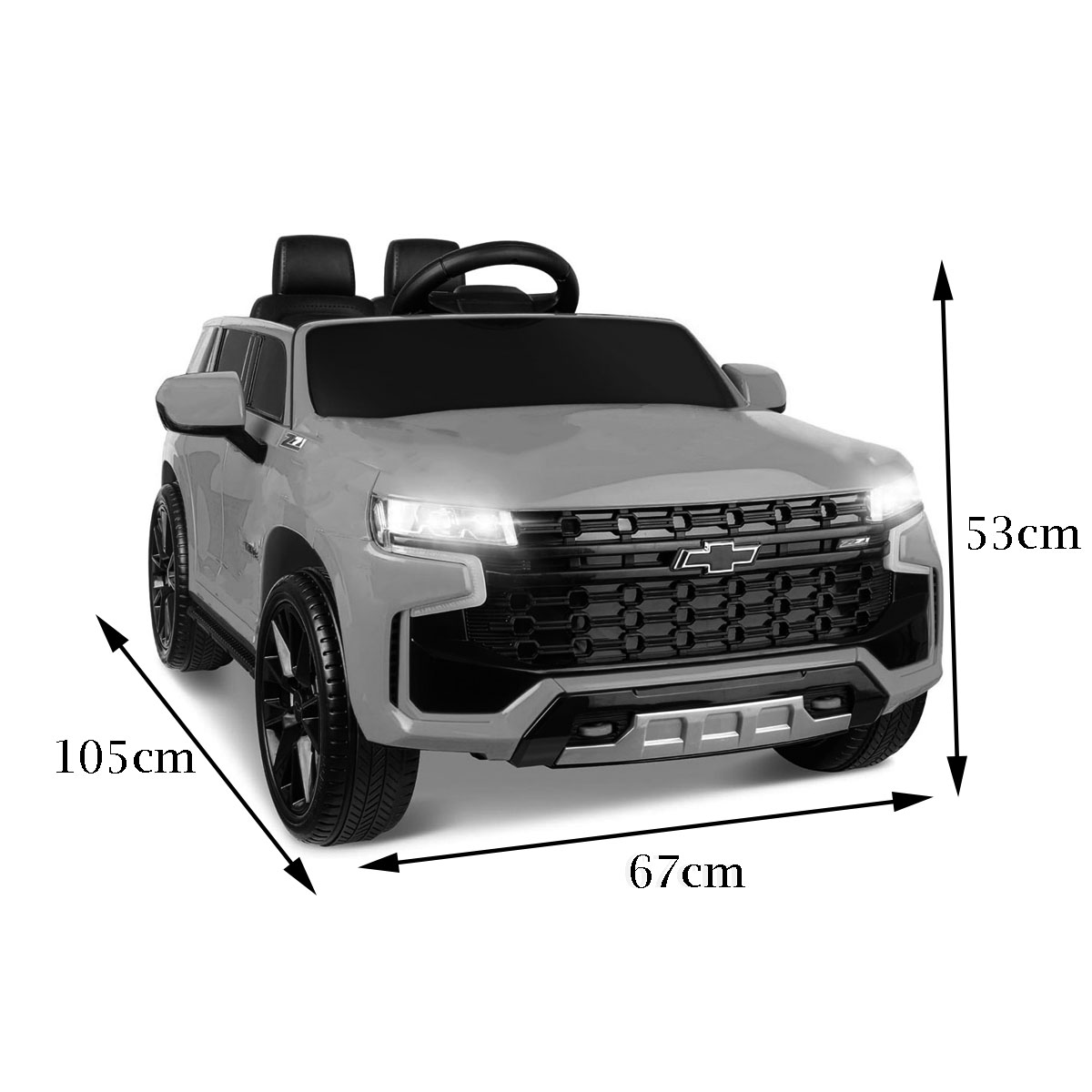 Carro Camioneta Montable Electrico 12V Tahoe SUV Gris