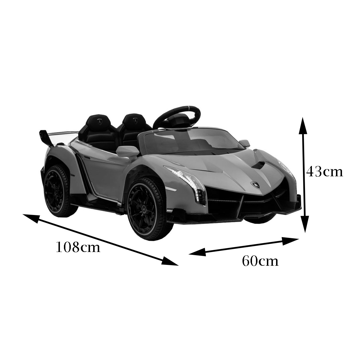 Carro Montable Electrico 12V Lamborghini Veneno XMX615B Rojo