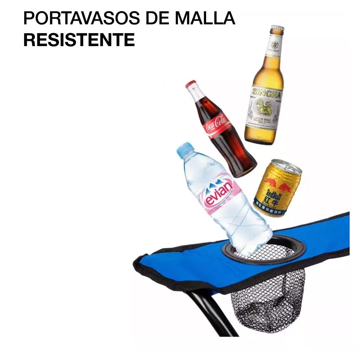 Set 4 Piezas Silla Para Acampar Plegable Camping Playa Y Pesca Rojo