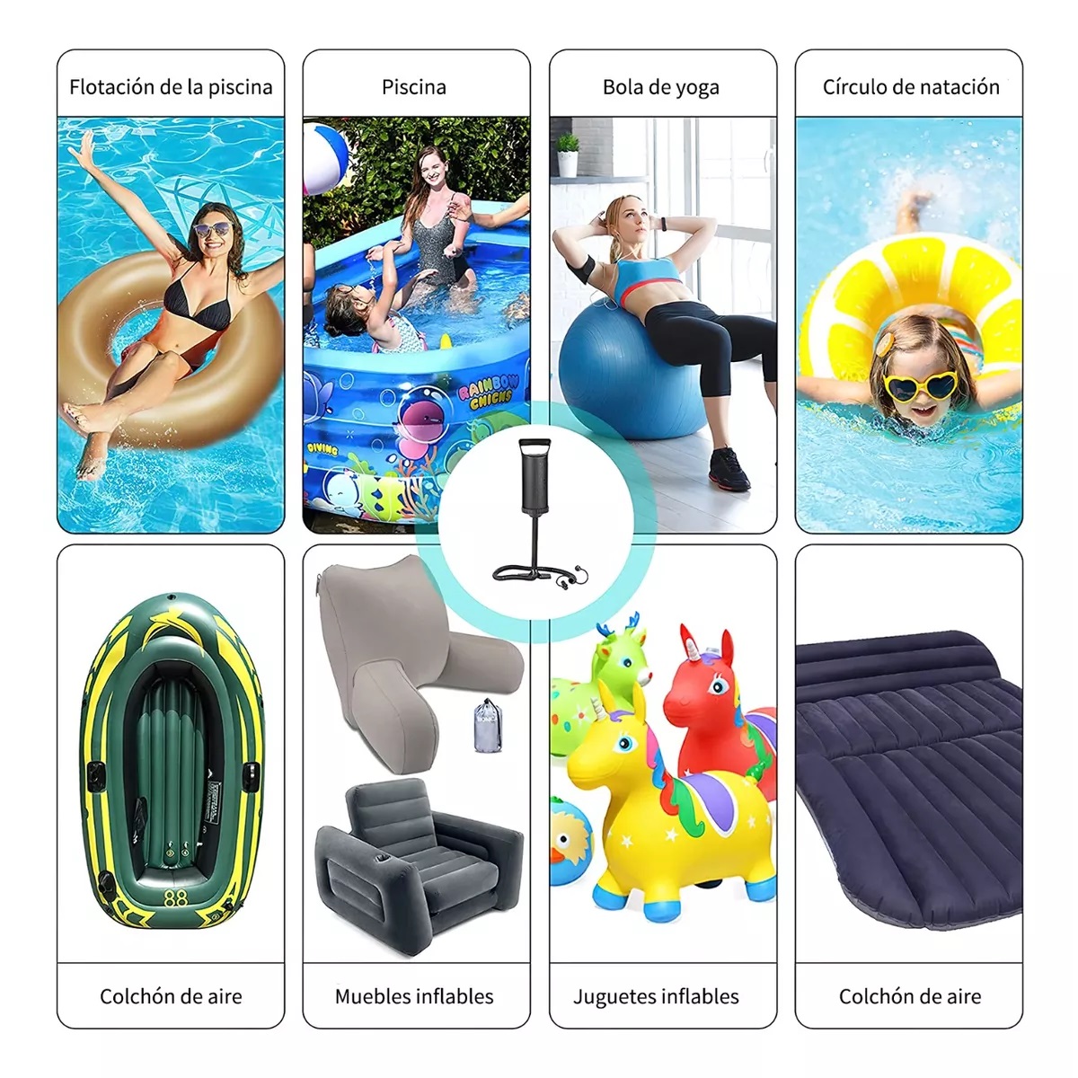 Bomba Aire Para Colchones Y Piscinas Inflables